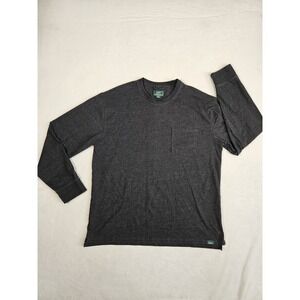 Woolrich T-shirt Mens‎ Size Large Gray Long Sleeve Pocket Tee Cotton Crew Neck